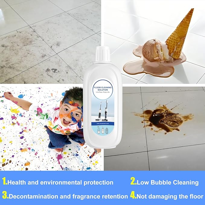 10 Bottles Compatible with Tineco Cleaning Solution Pet 500ml Per Bottle Lavender Scents Floor Cleaner Compatible with All Robot Vacuums with Mopping and Cordless Wet/Dry Vacuum (Lavender)