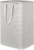 Lifewit Laundry Hamper Large Collapsible Laundry Basket, Freestanding Waterproof Clothes Hamper Storage with Easy Carry Handles for Clothes in Bedroom Bathroom College Dorm for Adults, Gray, 80L