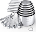 TILUCK Stainless Steel Measuring Spoons Set,Coffee Scoop Spoon,Kitchen Gadgets for Cooking & Baking,Set of 13