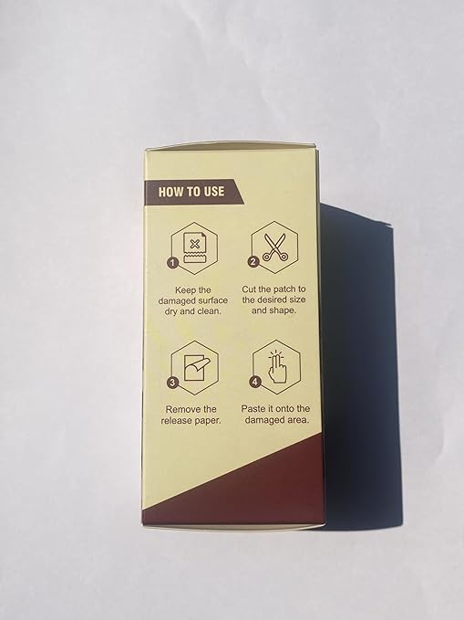 Linen Repair Tape 4x79 inch, Self Adhesive Fabric Patches, Linen Patch Tape Kit, Fabric Repair Tape for Couch Sofas, Headboards, Chairs, Pillows, Curtains, Couches - Brown