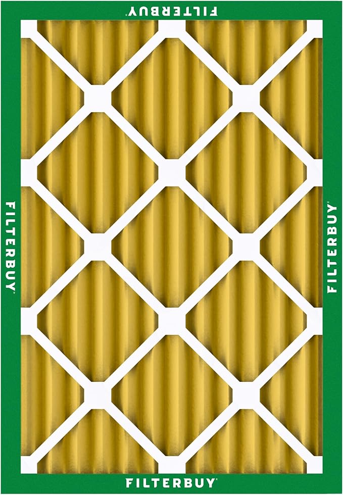 Filterbuy 16x20x2 Air Filter MERV 11 (MPR 1200) Allergen Defense Replacement (4-Pack), Electrostatic Pleated HVAC AC Furnace Filters, Made in USA (Actual Size: 15.50 x 19.50 x 1.75)