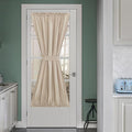 NICETOWN Door Curtains for Window 72 inch Length, Linen Blend Privacy French Shade Thermal Insulate Window Covering for Patio Glass Front Door, 52 x 72 inch, Angora, 1 Panel
