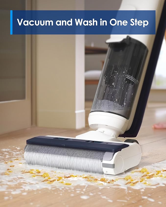 Tineco iFLOOR 5 Breeze Complete Wet Dry Vacuum Cordless Floor Washer, One-Step Cleaning for Hard Floors, Edge Clean, Auto Self-Cleaning, Lightweight & Cordless Design