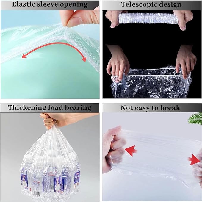 Potty Chair Liners with Elastic, Portable Potty Training Bags, Potty Refill Liners Disposable for Toddlers Kids and Baby,Toilet Seat Cover,17x8Inches,Clear 400pieces