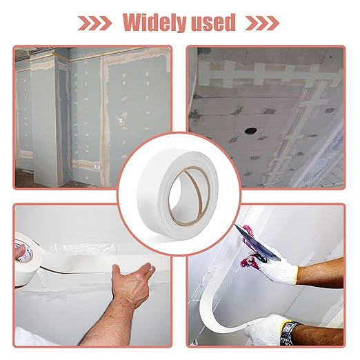 Drywall Paper Tape, 2” x 400 ft Ultra-Thin Fiber Paper Drywall Joint Tape for Seam Patch for Wall Sheetrock Ceiling Crack, White