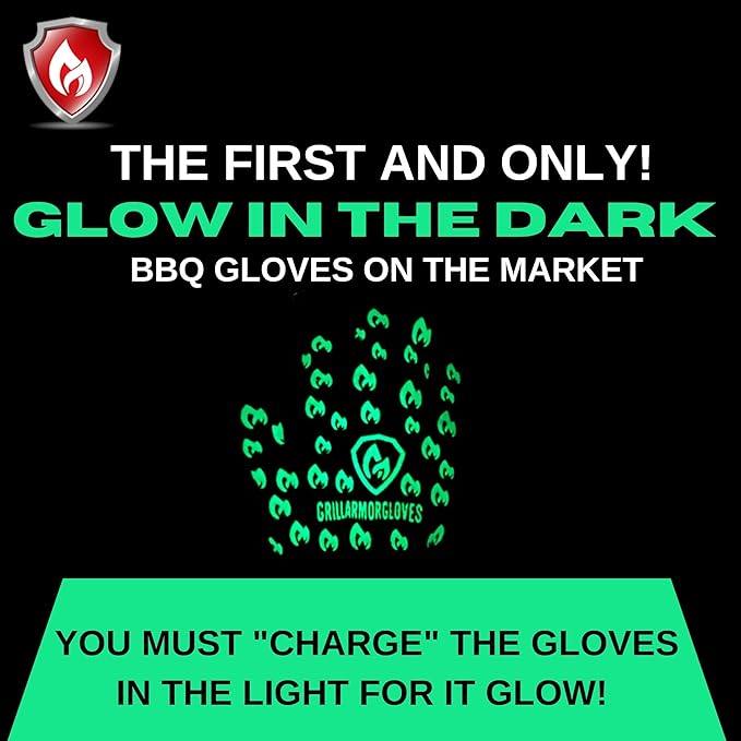 Grill Armor Oven Gloves 932°F Extreme Heat & Cut Resistant Oven Mitts with Fingers for BBQ, Cooking, Grilling, Baking – Accessory for Smoker, Cast Iron, Fire Pit, Camping, Fireplace, Griddle & More