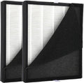 2 Packs KJ190L Replacement Filter with Washable Filter Compatible with MOOKA® H13 HEPA Filter Pet Air Purifier, Upgraded Activated Carbon Filter,Removes pet Hair Odors