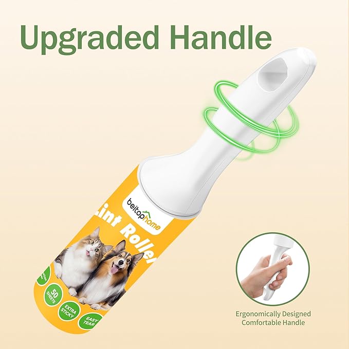 Extra Sticky Lint Roller for Pet Hairs 200 Sheets Lint Rollers for Travel 4 Pack Tough Paper, Small Size Easy Portability, Dog and Cat Hair Lint Rollers Mega Value Set for Clothes