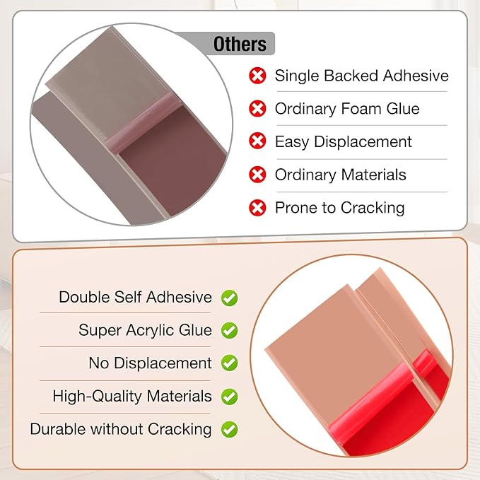 Floor Transition Strip Self Adhesive Vinyl Door Threshold for Doorways Carpet Edging Trim Overlap Edge Reducer for Laminate Floor, Carpet, Tile (Smoked Brown Wood Grain, 2/5" to 3/5", 6.6Ft)