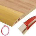Floor Transition Strip Door Threshold 39" Floor Transition Reducer Trim on The Edges Threshold Strip Self Adhesive Suitable for Doorways, Tiles, Carpet