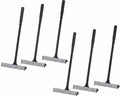 Matthew Cleaning All Purpose Window Squeegee Window Cleaner Tool,Car Squeegee Windshield Cleaning Sponge and Rubber Squeegee,2-in-1 Window Cleaner Sponge(8'') and Soft Rubber with Pole 20’’(6Pack)