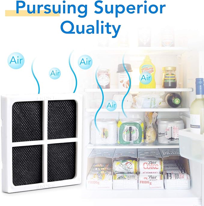 ICEPURE AF004 Refrigerator Air Filter Replacement for LG LT120F, Kenmore Elite 469918, ADQ73214402, ADQ73214404, 6PACK
