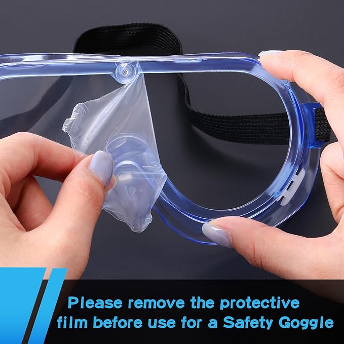 Yunsailing Protective Safety Goggles Lab Over Glasses Clear Anti Fog Eye Protection Goggles for Men Women