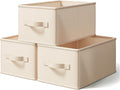 Storage Bins, Fabric Satin Storage Baskets for Shelves, 16.25" L*12" W*10" H Collapsible Storage Bins with Handles for clothes, Closet Baskets and Bins with Handles, Blush Pink, 3-Pack