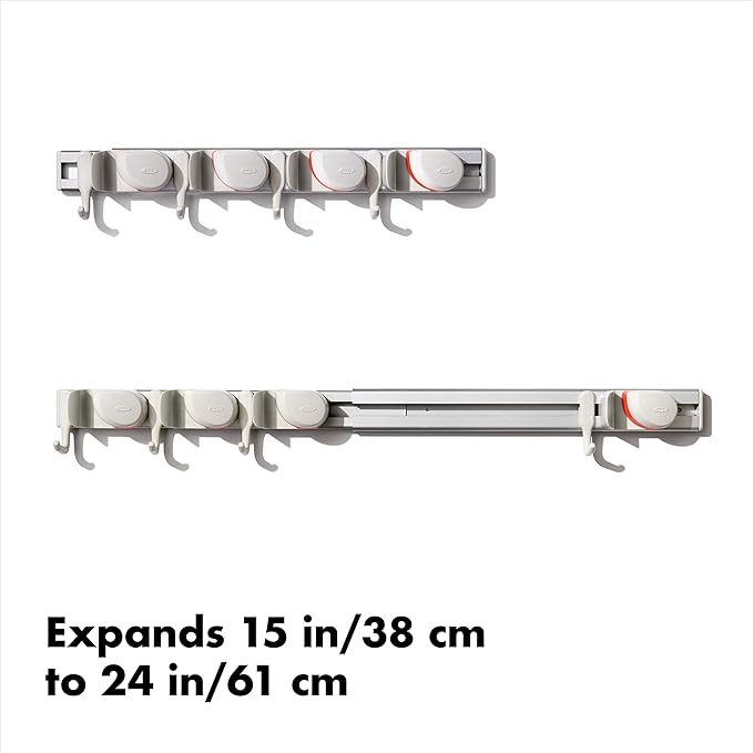 OXO Good Grips Wall-Mounted Mop and Broom Organizer