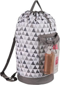 Dalykate Backpack Laundry Bag, Laundry Backpack with Shoulder Straps and Mesh Pocket Durable Nylon Clothes Hamper Bag with Drawstring Closure for College, Travel, Laundromat, Apartment