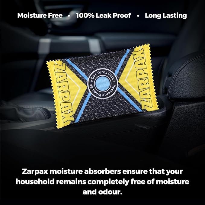 125g Rechargeable Desiccant Packs Dehumidifier Bag - 2 Pack - Moisture Absorbers For Safes, Car, Bathroom, Storage, Garage - Moisture Remover Eliminates Humidity - Reusable Desiccant Bags