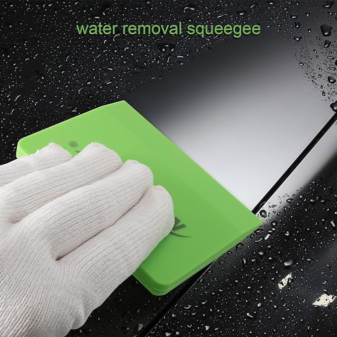 NEWISHTOOL Soft Silicone Squeegee, Small V-Blade Scraper for Window Film Application & Water Removal, 2 PCS PPF Squeegee for Car Paint Protective Film Installation