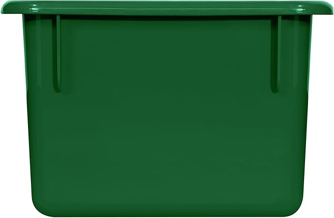 Wood Designs Cubby Storage Bin, Heavy Duty Plastic Containers for Kids Green Cubby Tray Set of 30