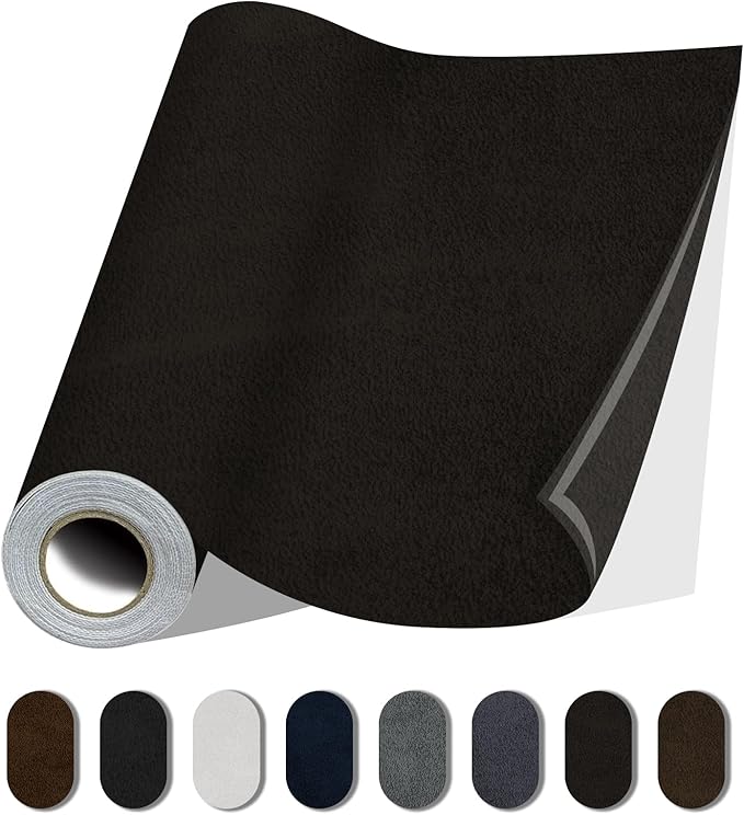 Fabric Repair Patches, 35X79 Inch Self-Adhesive Suede Patches Tape Durable, DIY Large Fabric Repair for Sofa, Couches, Furniture, Chair, Clothing （35X79 Inch, Coffee）
