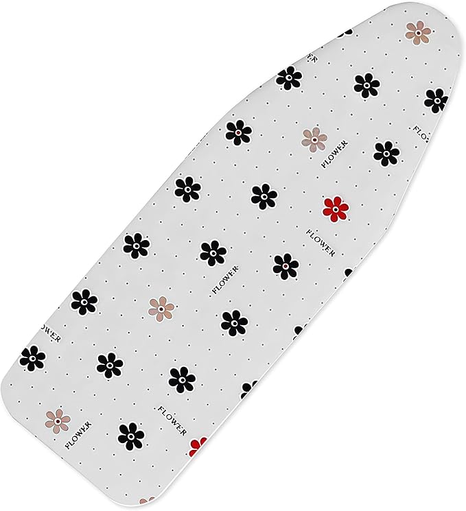 Ironing Board Cover with Two 5MM Thick Feltpads,13"x43"Heat Resistant Replacement Ironing Board Cover and Pad,Fits Standard Ironing Boards,Durability and Easy to Install