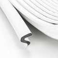 Weather Stripping Door Seal Strip - Soundproof Q-Shaped Foam for Exterior Door Frame, Large Gap Seal, Noise Cancelling, Easy to Install (White, 26FT)