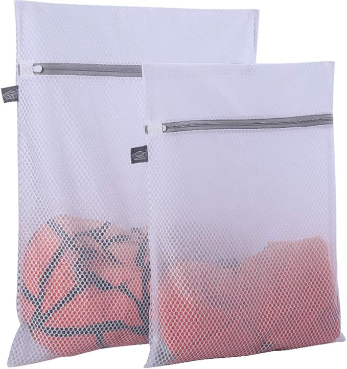 Kimmama Laundry Bags Mesh Wash Bag, Lingerie Bags for Washing Delicates, Net Washer Sack with Zipper, Dryer Pouch for Cleaning and Drying Cloths, Garment, Sweater, Bra, Pant, Sock, Toys, Hat