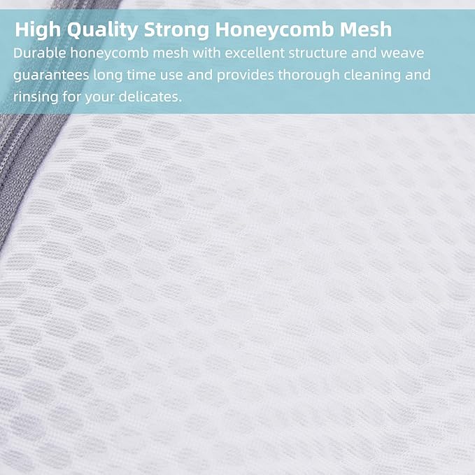 GOGOODA Shoe Washing Bags Mesh Laundry Wash Bag for Washing Machine, Sneaker Cleaning Bag-7"×15", 2 Pack