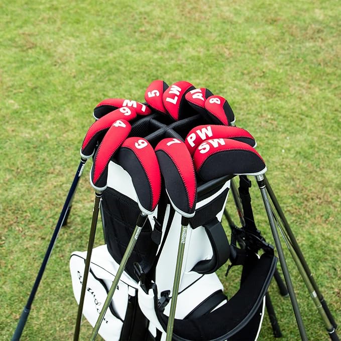 Golf Iron Covers for Golf Clubs Neoprene Golf Iron Cover Set 11pcs/10pcs Golf Iron Headcovers Golf Club Head Covers Fit All Brands