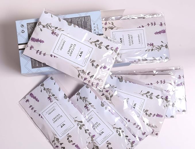 WEALD TRIBE 12 Packs Large-Bag Eucalyptus & Lavender Scented Sachets for Closet and Drawer Deodorizer Home Fragrance | Air Freshener Long Lasting Large Sachets Bags Hanging
