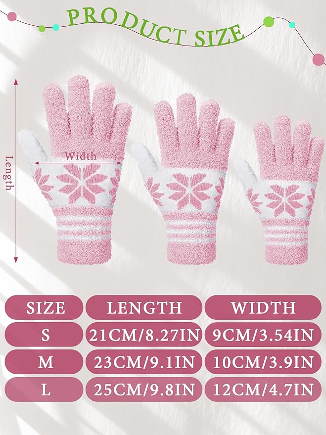 Patelai 3 Pairs Microfiber Plant Dusting Gloves Leaf Cleaning Gloves for Indoor Plants, Blinds, Furniture, House(Small,Snowflake Yellow, Pink, Blue, White)