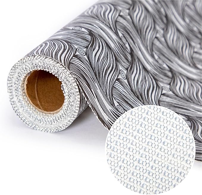 Cabinet Liners 5Rolls 18 x 96 Inch Wide Non Adhesive Kitchen Drawer Liner, Waterproof Shelf Liner Durable Anti-Slip for Kitchen Cabinets Shelf Liner Oil-Proof