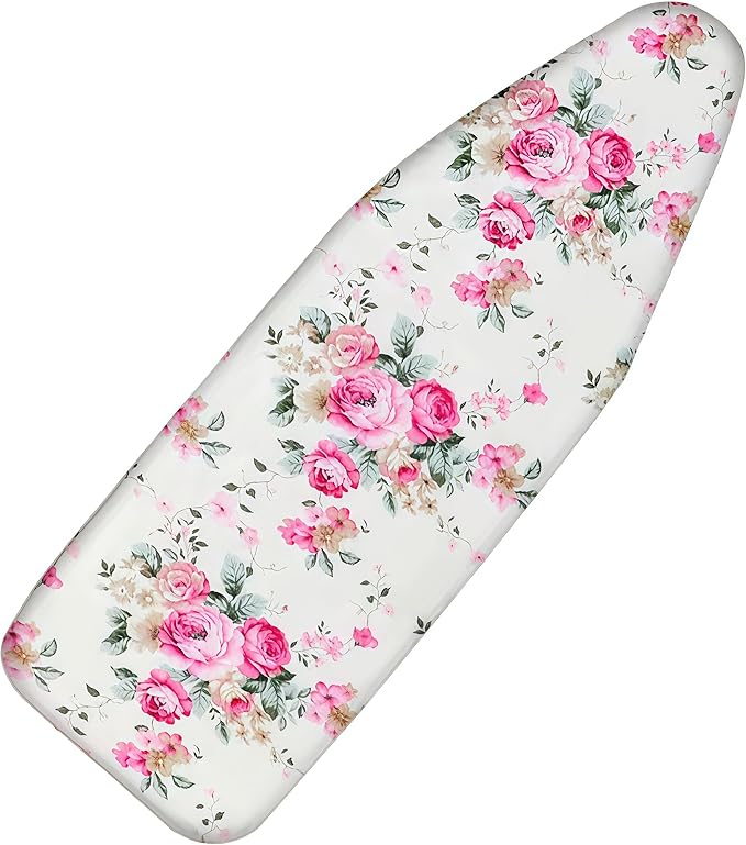 Ironing Board Cover with Two 5MM Thick Feltpads,13"x43"Heat Resistant Replacement Ironing Board Cover and Pad,Fits Standard Ironing Boards,Durability and Easy to Install