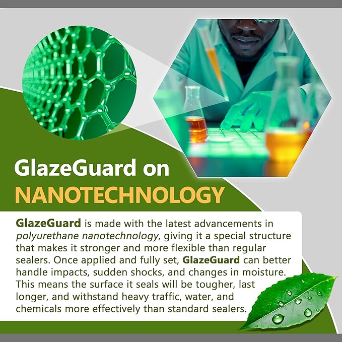 CoverTec GlazeGuard Matte Natural Look Ceramic, Porcelain Tile Grout Sealer, Flat Finish, 2 Part Kit, 0.75 Gal