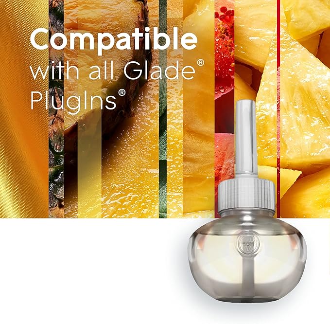 Glade PlugIns Refills Air Freshener, Scented and Essential Oils for Home and Bathroom, Hawaiian Breeze, 6.7 Fl Oz, 10 Count (Packaging May Vary)