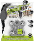 Slipstick GorillaFelt Chair Leg Floor Protectors for Hardwood Floors, Clear Sleeve Felt Pads for Furniture That Stay On, Fits Round & Square Legs, Includes 8 Premium Transparent Chair Socks, CB182