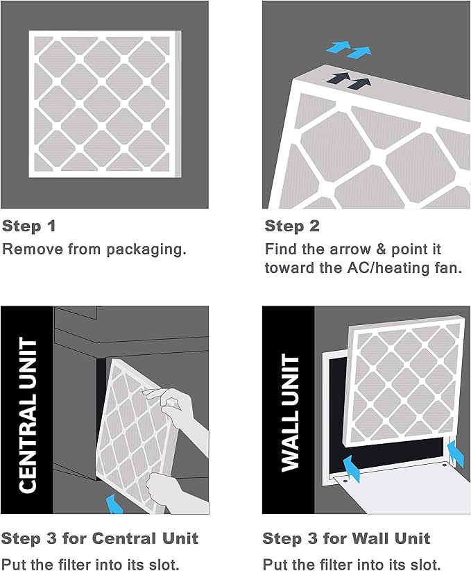 Aerostar 8x10x1 MERV 8, Pleated Air Filter, 8x10x1, Box of 6, Made in the USA