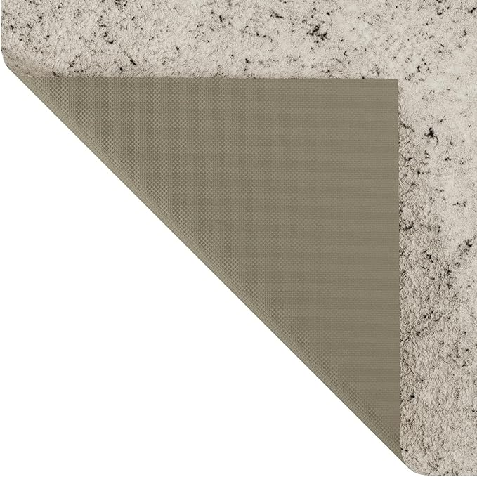 Ottomanson 7' x 7'8" Non-Slip Rug Pad Gripper 1/12 Inch Ultra Thin Dual Surface Felt + Rubber Gripper - Safe for All Floors, Cream