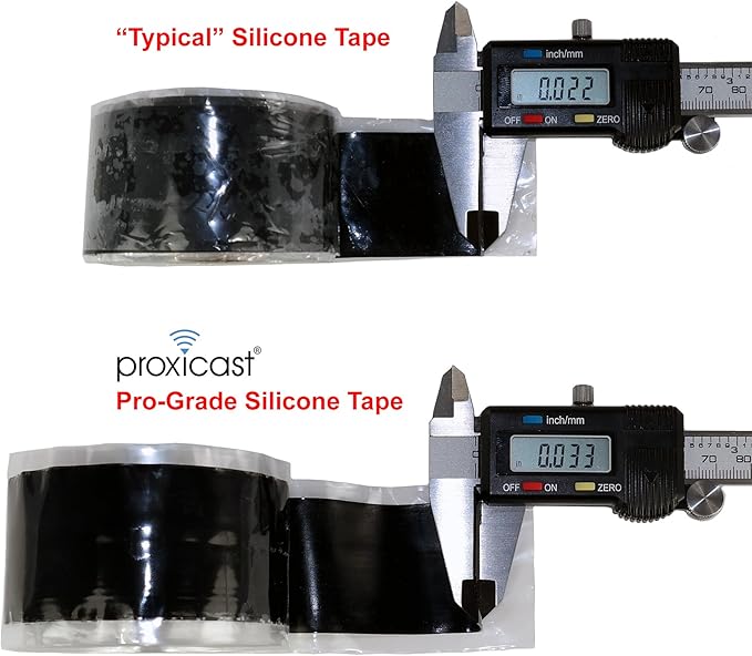 Proxicast Pro-Grade Extra Strong 30mil Weatherproof Self-Fusing Silicone Rubber Sealing Tape for Outdoor Antenna Coax & Electrical Cables, Hose/Pipe Leaks & Emergency Repairs (1.5" x 15' roll) - Blue