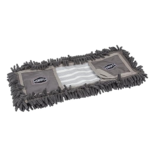 SWOPT 18” Microfiber Dust Mop Refill – Cleaning Pad for Use on Wood, Laminate, Tile – Interchangeable with All SWOPT Cleaning Products for More Efficient Cleaning and Storage