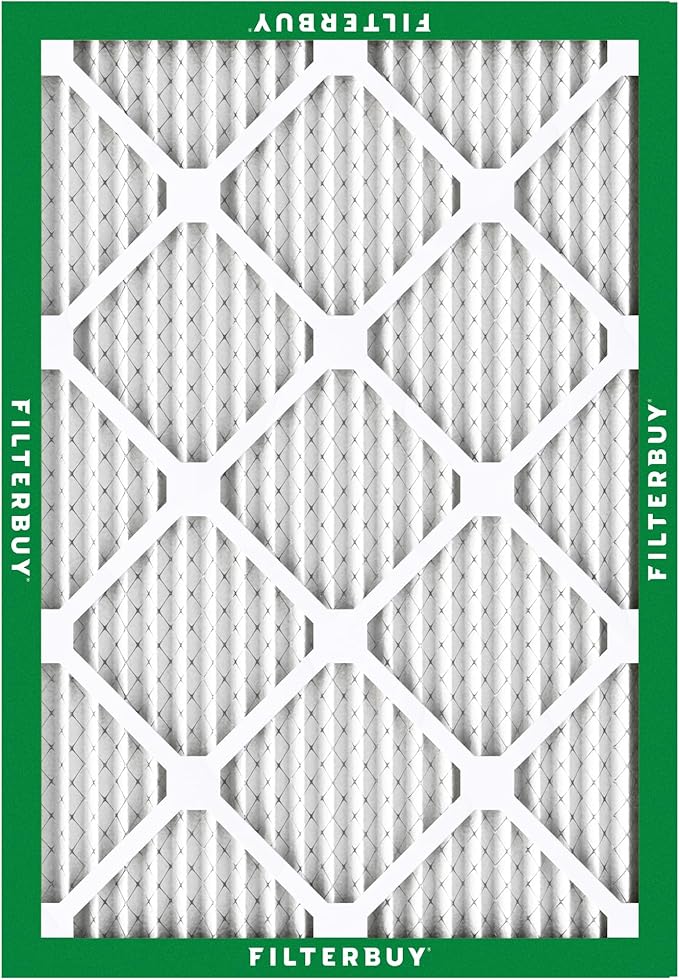 Filterbuy 18x20x1 Air Filter MERV 8 (MPR 700) Dust Defense Replacement (6-Pack), Electrostatic Pleated HVAC AC Furnace Filters, Made in USA (Actual Size: 17.50 x 19.50 x 0.75)