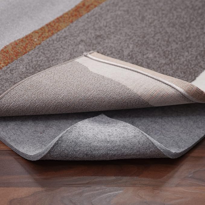 Double-Sided Non Slip Rug Pad Gripper - 2.6x8 Feet 1/4” Thick Dual Surface Felt Under Rug for Area Rugs and Hardwood Floors,Super Cushioned Non Skid Carpet Padding