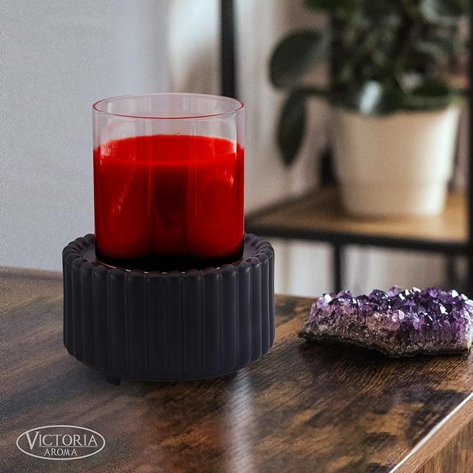 Ceramic Wax Melt Warmer 3-in-1 Candle Wax Warmer for Scented Wax Melter Electric Fragrance Wax Burner for Home Office Bedroom Gift & Decor…