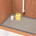 URMONA Waterproof Silicone Under Sink Mat 25'' x 22'' Shelf Liner for Kitchen and Bathroom, Cabinet and Counter Protector, Storage and Organizers, Litter Mat, Pet Cat Puppy Essentials(Beige)