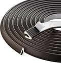 V Shape Foam Weather Stripping Door Frame Seal Strip 19.7FT Brown, Draft Stopper, Insulation Winter, Weatherstripping, Gap Sealing, Soundproofing, Self-adhesive Used for Exterior Front Door Side