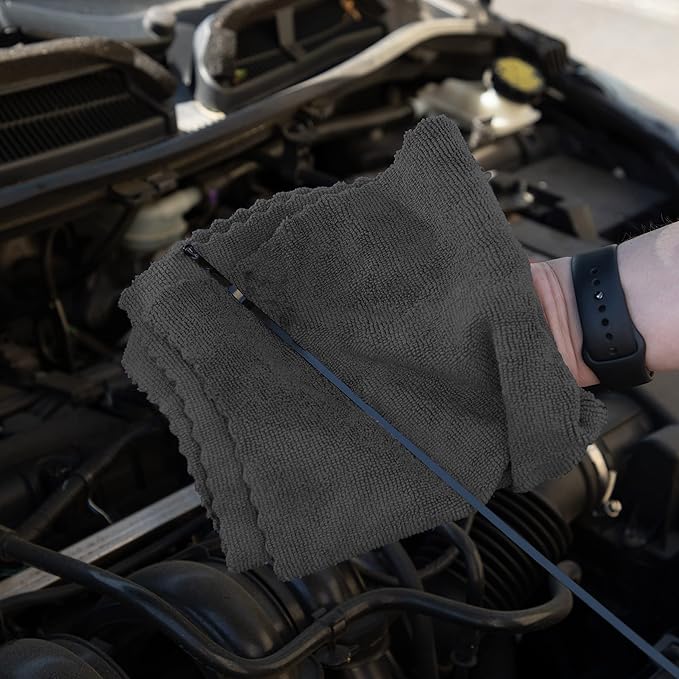 Arkwright Smart Rags in Box - (Pack of 50) Lint Free Microfiber Cleaning Cloth, Scratch & Streak-Free, Dispensable Wash Towels for Cars, Window Glass, and Auto Shop, 12 x 12 in, Black