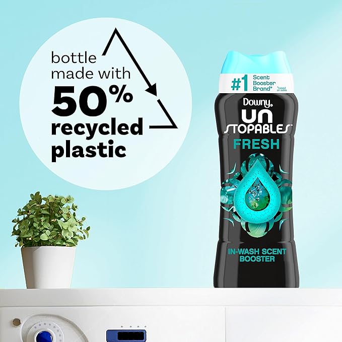 Downy Unstopables In Wash Scent Booster Beads, Fresh Scent, 24 oz, Laundry Beads for Odor Protection (Packaging May Vary)