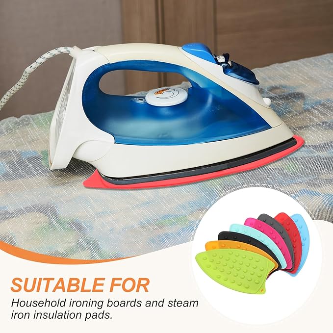 PATIKIL Silicone Iron Rest Pad, Multipurpose Hot Heat Resistant Iron Rest Plate Protective Pad for Ironing Board Hot Resistant Steamer Steam Compact Mat, Black