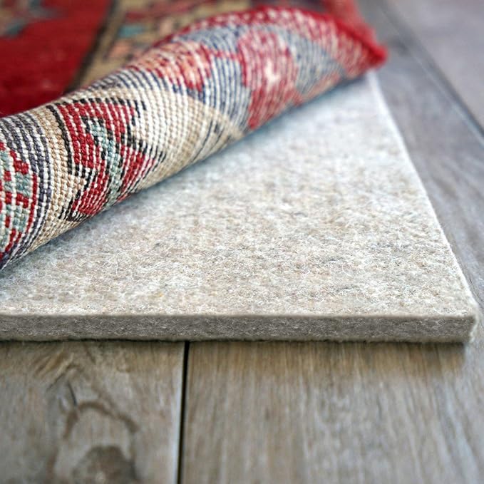 RUGPADUSA - Eco-Plush - 9'x13' - 3/8" Thick - 100% Felt - Extra Cushioned Rug Pad - Available in 3 Thicknesses, Many Custom Sizes