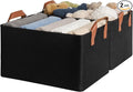 GRANNY SAYS Storage Baskets for Shelves, Closet Organizer Bins, Clothes Storage Bins with Metal Frame, Large Baskets for Organizing and Storage, Collapsible, Black, 2-Pack